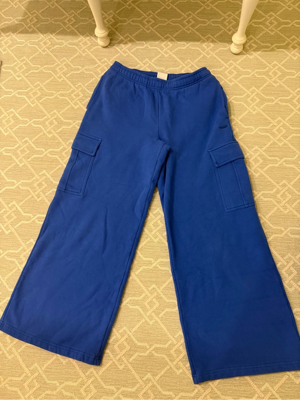 Aritzia Wide-Leg Cargo Sweatpants in Royal Blue
